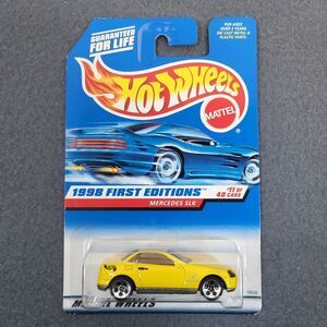1998 Hot Wheels #646 First Editions MERCEDES SLK Yellow Diecast Car 11/40 Sealed